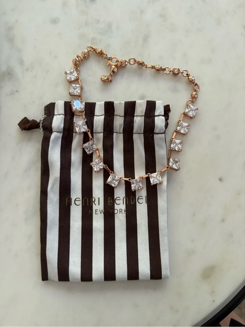 henri bendel Rose Gold Adjustable Collar Necklace